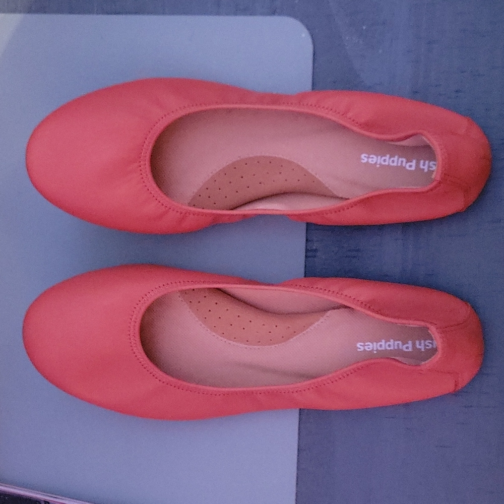 Hush Puppies Chaste Ballet Flats - Ginger Spice Leather NWOT